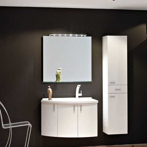 Wandmontierter Spiegel für Badezimmer - WING - ALKE - hängend / modern / rechteckig