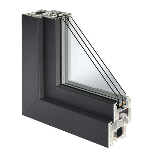 Aluminiumfenster - KOMBISYSTEM ALU - BERTRAND - PVC / Flügel / mit Dreifachverglasung