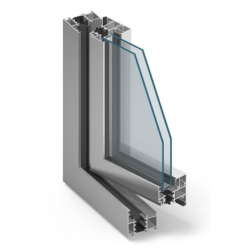 Aluminiumfenster - MB 60 - BERTRAND - Flügel / mit Doppelverglasung / mit Wärmedämmung
