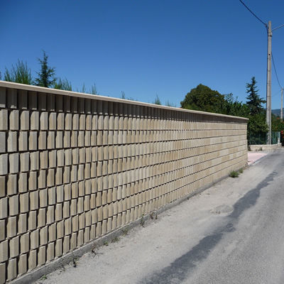 Hohler Betonstein - BETOPHONE ® - BETOCONCEPT - für Stützmauer / Akustik / unverputzt