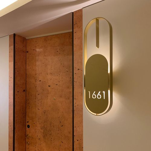 Schild für Tür - BPLAN - wandmontiert / Metall / beleuchtet
