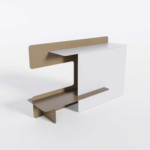 Konsolentisch / originelles Design - Bset - BPLAN - Aluminium / Gestell aus Metall / mit Stauraum