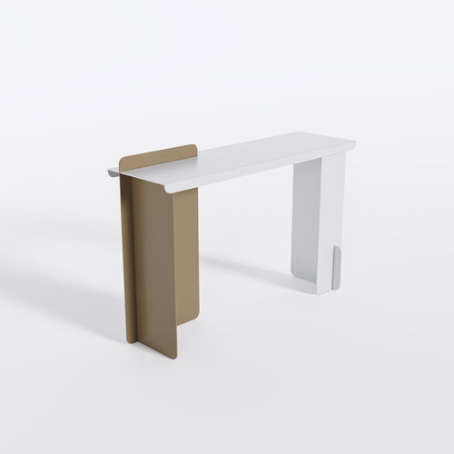 Konsolentisch / originelles Design - Bset - BPLAN - lackiertes Aluminium / Gestell aus Metall / rechteckig