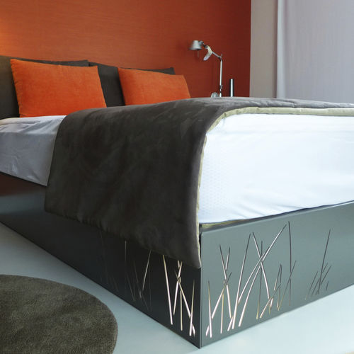 Doppelbett - BPLAN - modern / mit Ablage / Metall