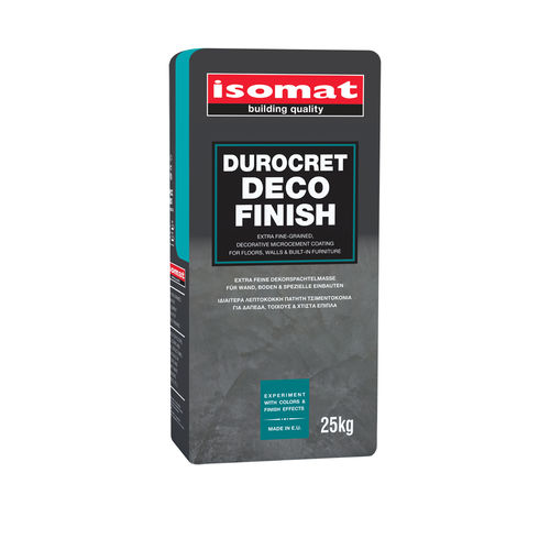 Dekorputz - DUROCRET-DECO FINISH - ISOMAT S.A. - zur Endbearbeitung / für den Innenraum / für Außenbereich