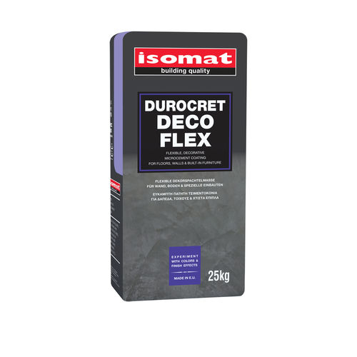 Dekorputz - DUROCRET-DECO FLEX - ISOMAT S.A. - zur Endbearbeitung / für den Innenraum / für Außenbereich