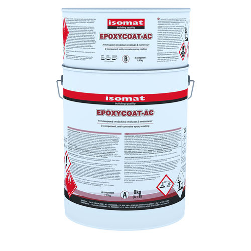 Grundierung für Metall - EPOXYCOAT-AC - ISOMAT S.A. - Epoxid / Innenbereich / Außen