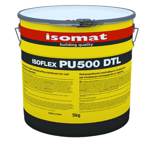 Flüssigabdichtungssystem für Dach - ISOFLEX-PU 500 DTL - ISOMAT S.A. - für Estrich / für Dachrinnen / für Kanalisationen