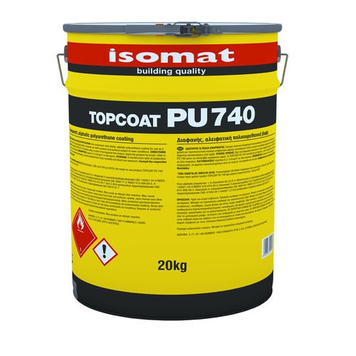 Schutzputz - TOPCOAT-PU 740 - ISOMAT S.A. - zur Endbearbeitung / mit Rostschutz / für Außenbereich