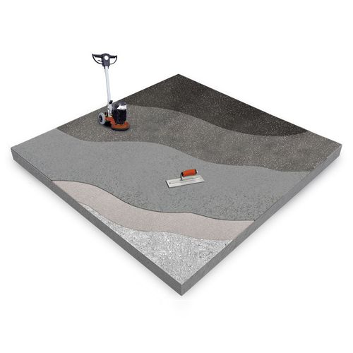 Betonboden - TERRAZZOVERLAY™ ISOPLAM® - ISOPLAM SRL - für den Außenbereich / für den Innenraum / für Dienstleistungsbereich