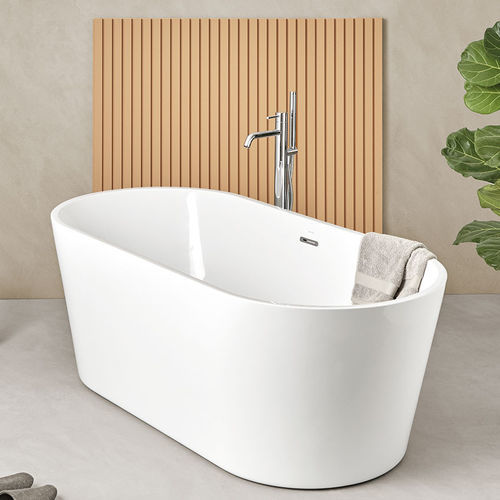 Freistehende Badewanne - TORINO - SANYCCES - oval / für Wohnungen / Harz