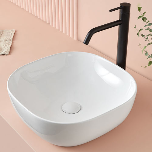 Aufsatzwaschbecken - PALERMO - SANYCCES - Keramik / individuell gestaltbar / quadratisch