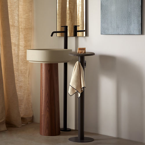 Design-Säulenfuß - OASIS EXENTO - SANYCCES - amerikanischer Nussbaum / für Waschbecken