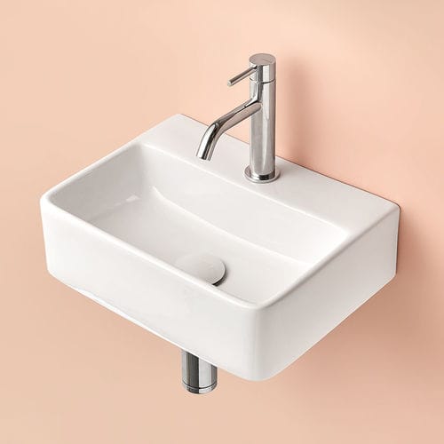 Aufsatzwaschbecken - COSENZA - SANYCCES - Keramik / quadratisch / 1-Loch