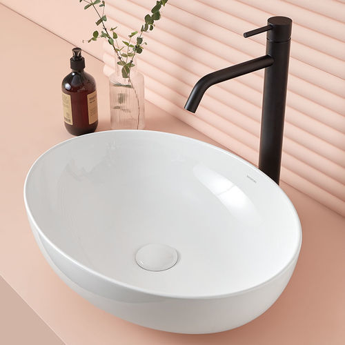 Aufsatzwaschbecken - PARMA - SANYCCES - Keramik / oval / ohne Öffnung