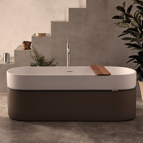 Ovale Badewanne - TEMPO - SANYCCES - freistehend / für Wohnungen / Harz