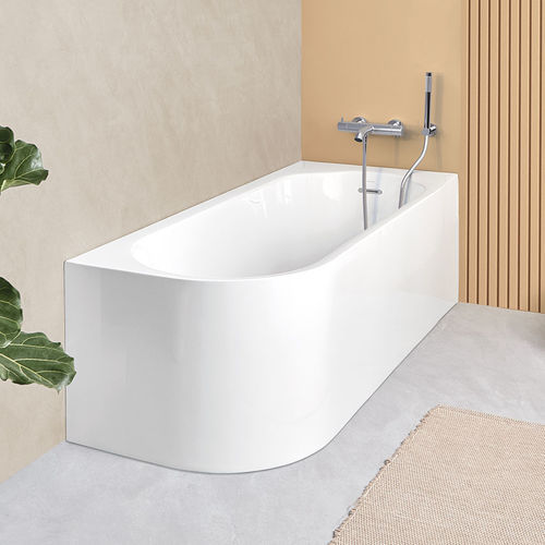 Ovale Badewanne - TORINO ANGOLO - SANYCCES - freistehend / für Wohnungen / Harz