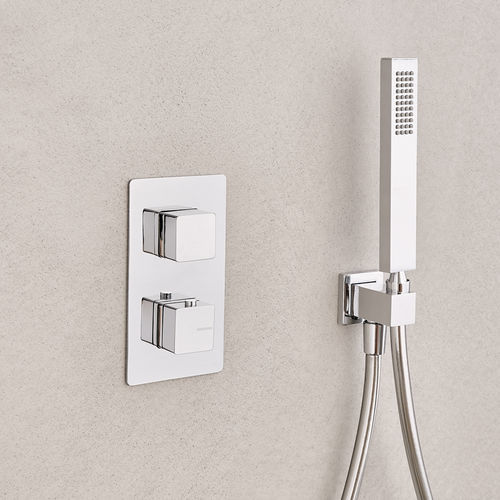 Einhebelmischer für Dusche - CUBO - SANYCCES - wandmontiert / thermostatisch / Messing