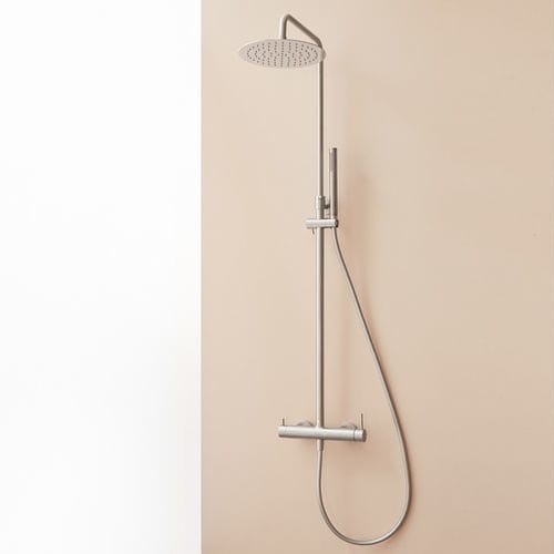 Duschsäule für Wohnungen - LOOP K - SANYCCES - Messing / wandmontiert / modern