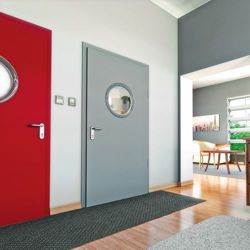 Tür für Innenbereich - SEAMLESS - WISNIOWSKI - galvanisiertem Stahl / einflügelig / modern