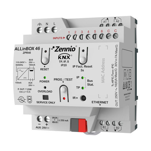 Jalousieaktor DIN-Schiene - ALLINBOX 46 - ZENNIO AVANCE Y TECNOLOGIA