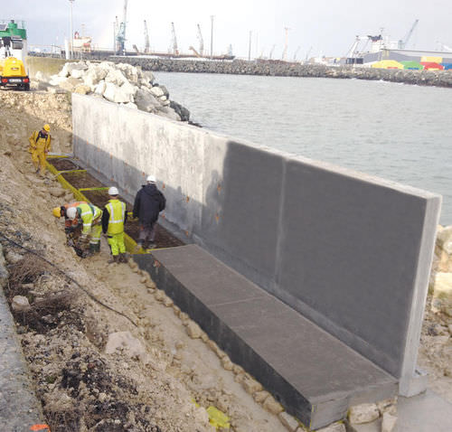Stahlbeton-Stützmauer - LG BETON - modular / Fertigbau