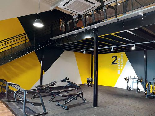 Stahlzwischengeschoss - MEZZAMAN SMART - MANORGA - für Sportanlage