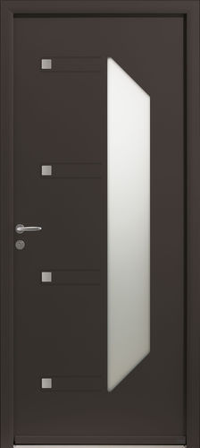 Eingangstür - Girelle 80 - PAB- MTN ( MENUISERIES TECHNIQUE NOUVELLES) - Aluminium / einflügelig / modern