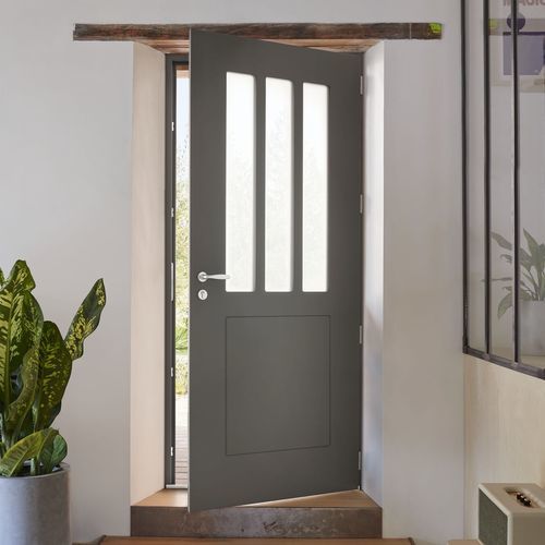Eingangstür - Loft - PAB- MTN ( MENUISERIES TECHNIQUE NOUVELLES) - Stahl / einflügelig / modern
