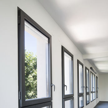 Glasfaser-Fenster - KALORY'R - KAWNEER - Polyamid / Flügel / einflügelig