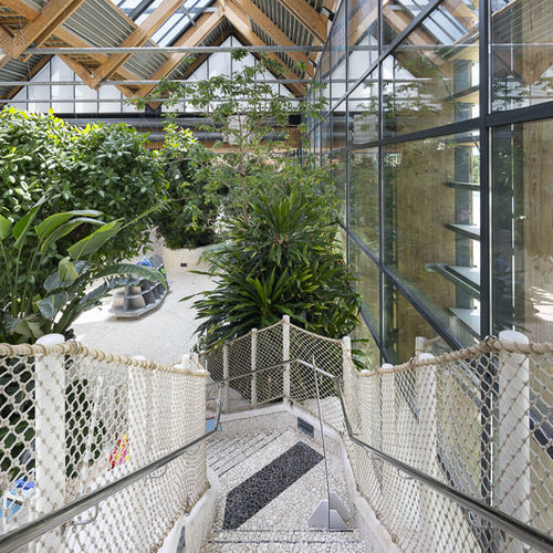 Vorhangfassade / freitragende Struktur - KASTELLANE - KAWNEER - aus Aluminium und Glas / mit integrierter Isolierung