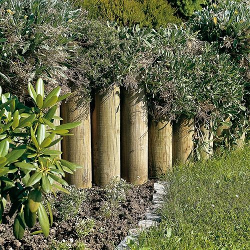 Randstein für Garten - KIEFER - Braun Wuerfele - Trenn / Sicherheit / für Landschaftsgestaltung