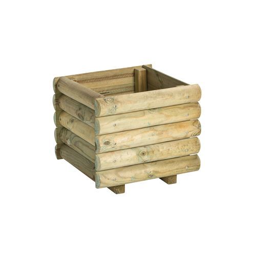 Holz-Pflanzkübel - POTSDAM - Braun Wuerfele - rechteckig / quadratisch / maßgefertigt