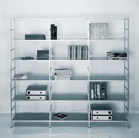 Modul-Bücherregal - K3 - KRIPTONITE - modern / Aluminium / weiß