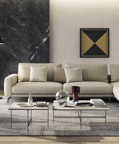 Moderner Couchtisch - BOULEVARD - marac srl - MDF / Harz / Gestell aus Metall