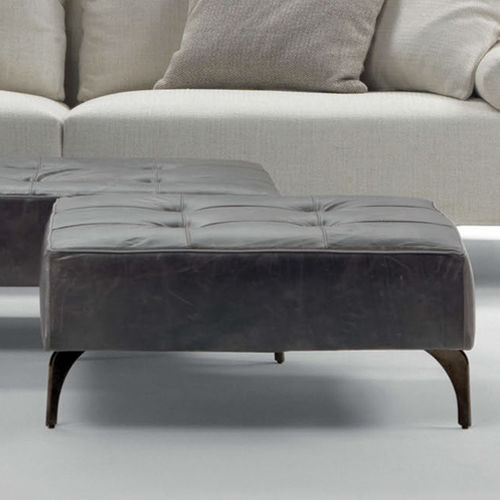 Moderne Ottomane - ALDO - marac srl - Stoff / Leder / quadratisch