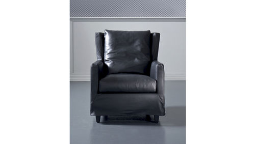 Moderner Sessel - ELISA - marac srl - Leder / Stoff / mit Fußstütze