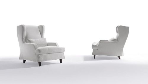 Moderner Sessel - GREY - marac srl - Leder / Stoff / mit abnehmbarem Bezug
