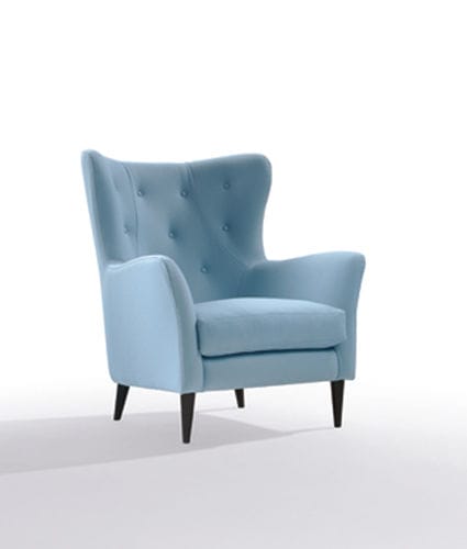Moderner Sessel - WILSON - marac srl - Stoff / blau