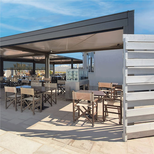 Aluminium-Pavillon - QZEBO - Giulio Barbieri S.r.l. - PVC / Stoffdach / Aluminium