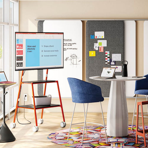 Moderner TV-Ständer - STEELCASE FLEX  - Steelcase - mit Rollen / mobil / mit verdeckter Verkabelung