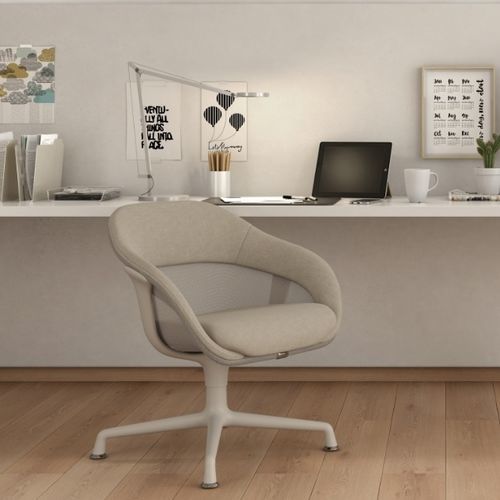 Moderner Besuchersessel - SW_1 - Steelcase - Stoff / Aluminiumguss / Polster