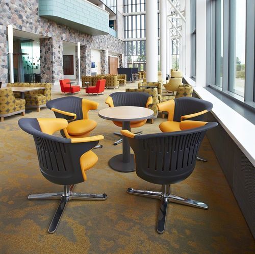 Vinyl-Arbeitsstuhl - I2I - Steelcase - Leder / Stoff / drehbar