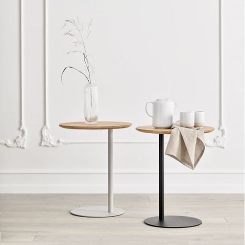 Moderner Beistelltisch - PILLAR - Steelcase EMEA - Holz / Gestell aus Metall / oval