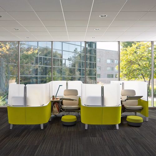 POD-Büro / mit integrierter Beleuchtung - BRODY - Steelcase - regelbar / modulierbar / mit eingebauter Trennwand