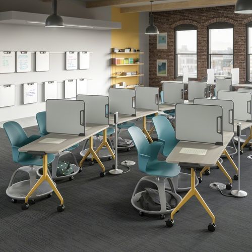 Moderner Unterrichtstisch - VERB - Steelcase - Kunststoff / Metall / Spanplatte