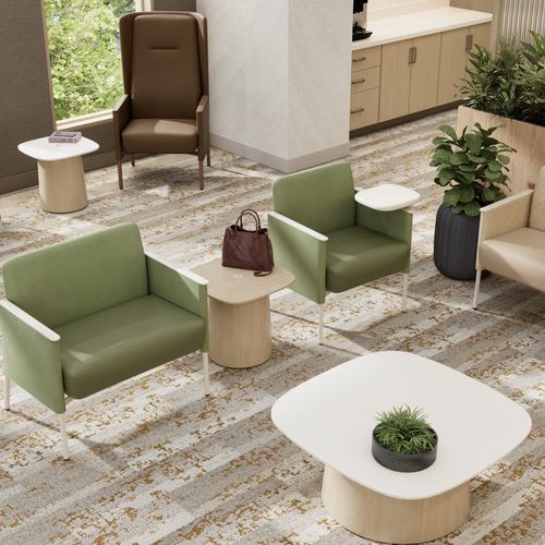 Moderner Tisch - APPRISE - Steelcase EMEA - Mineralwerkstoff / HPL / Gestell aus HPL