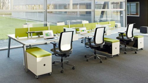 Moderne Bank - FUSION  - Steelcase EMEA - Holzfurnier / mit Stauraum / mit integrierter LED-Beleuchtung