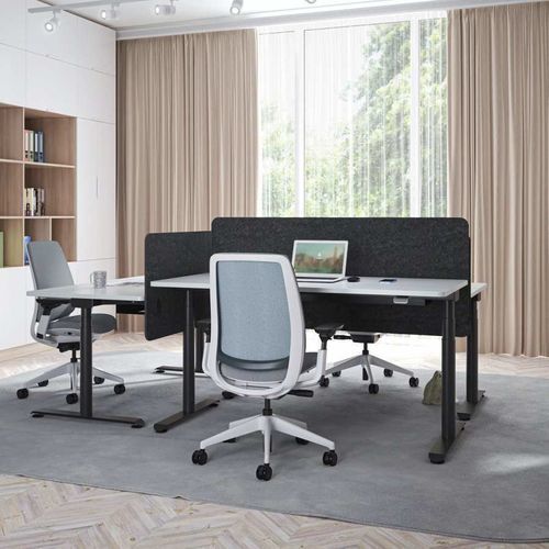 Tisch-Bürotrennwand - DIVISIO® LIGHT  - Steelcase EMEA - PET / Schutz / Akustik