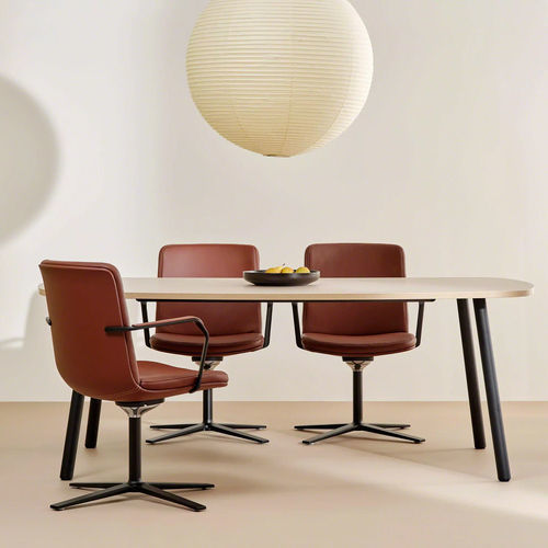 Moderner Besprechungstisch - TESSEL - Steelcase EMEA - Laminat / Gestell aus Metall / rechteckig